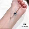 Swarovski 2018 Newest Devil's Eye Key Necklace — Gradient Blue, Original Imported Gold-Plated Material, Authentic Logo Engraving
