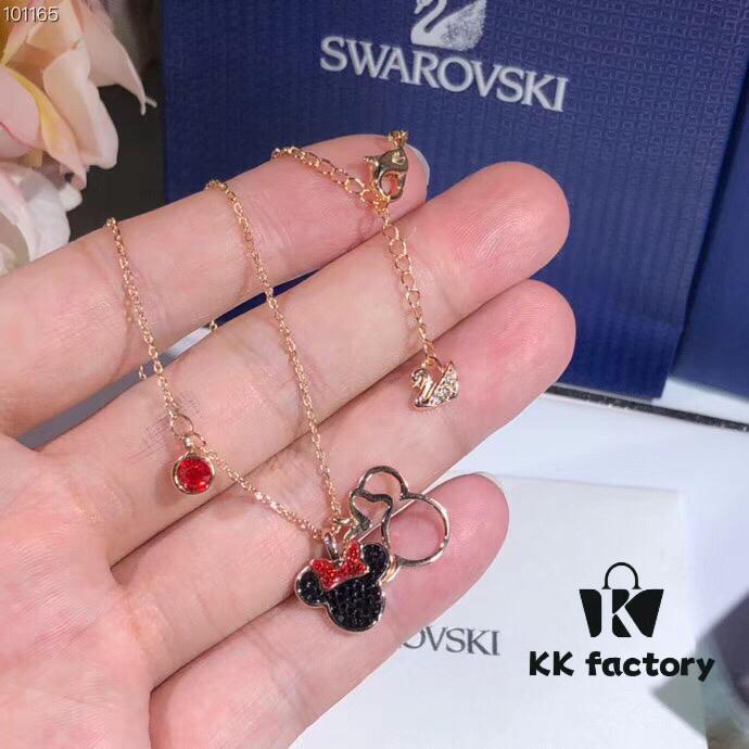 692fe71299f2d84055c8c579 Swarovski MICKEY & MINNIE Disney Mickey Mouse Cute Fashion Necklace for Women