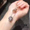 Authentic Swarovski Double Ring Necklace - New Arrival, featuring genuine materials and original lobster clasp, double ring interlocking design with Swarovski crystals, available in two colors
