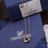 692fe71c99f2d84055c8c58f Swarovski Rose Gold-Tone Plated Swan Pendant with Black Crystal Pavé