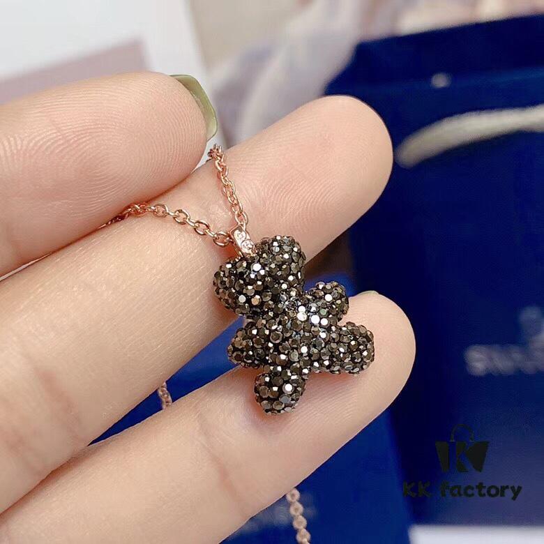 Swarovski 2017 Pendant Teddy Bear Necklace for Women's Collarbone Chain