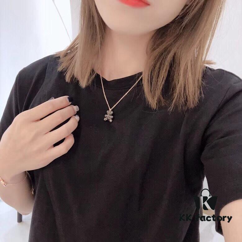 Swarovski 2017 Pendant Teddy Bear Necklace for Women's Collarbone Chain