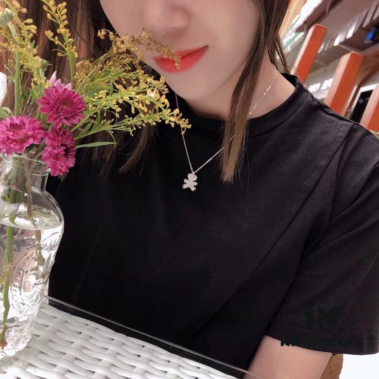 Swarovski 2017 Pendant Teddy Bear Necklace for Women's Collarbone Chain