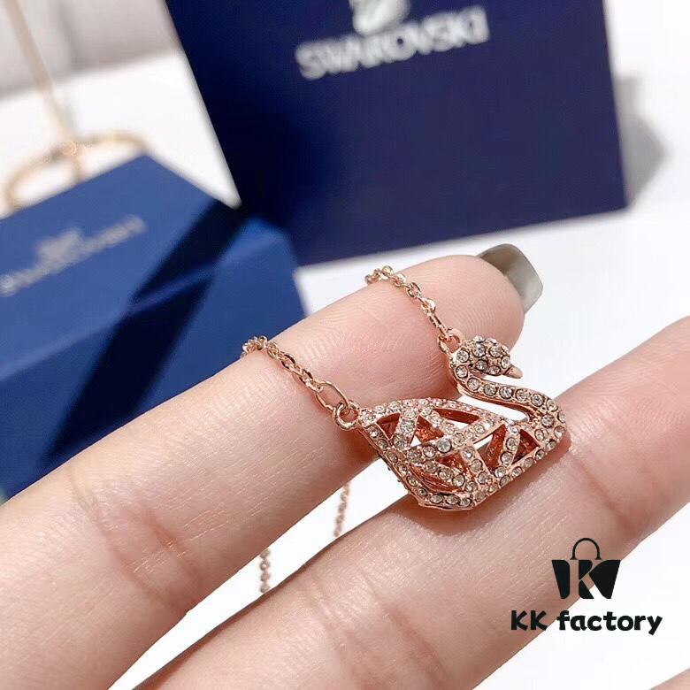 692fe72f99f2d84055c8c5b6 Counter Quality! New Swarovski Fashion Hollow Black Swan Necklace for Women