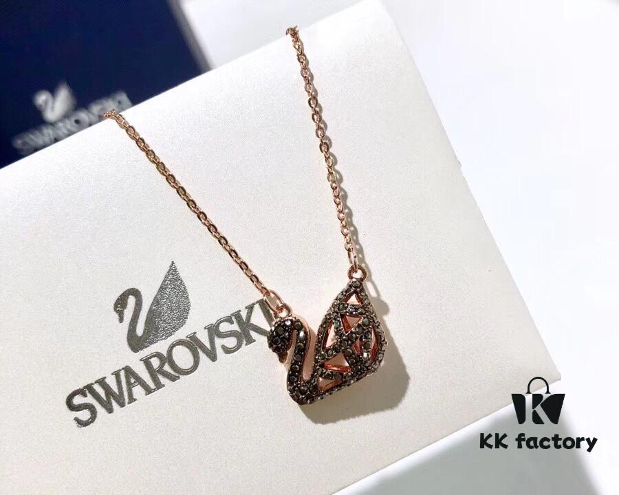 692fe72f99f2d84055c8c5b8 Counter Quality! New Swarovski Fashion Hollow Black Swan Necklace for Women