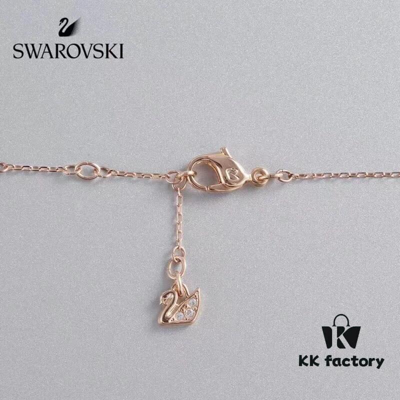 Sovski Swarovski Evil Eye Necklace, White Gold and Rose Gold Options Available