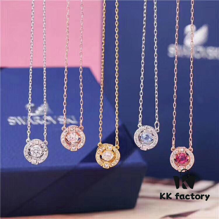 692fe74399f2d84055c8c5d9 SWAROVSKI Swarovski Dancing Heart Necklace, Athenian Charm, Crystal-Paved Three-Dimensional Frame with Movable Central Stone