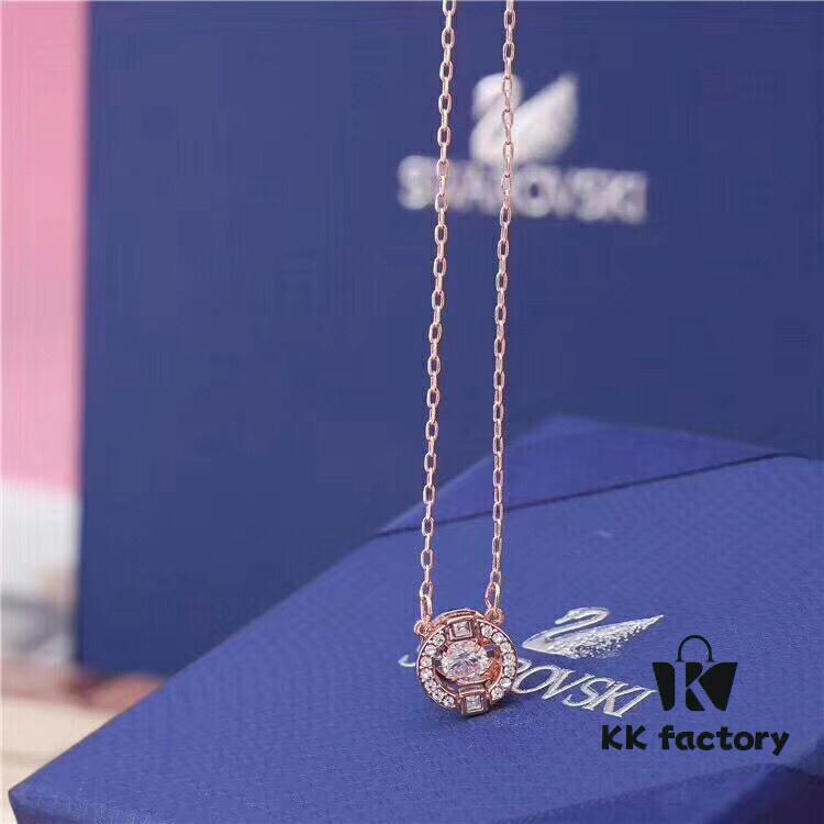 692fe74499f2d84055c8c5de SWAROVSKI Swarovski Dancing Heart Necklace, Athenian Charm, Crystal-Paved Three-Dimensional Frame with Movable Central Stone