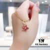 692fe74599f2d84055c8c5e0 Swarovski Pink Bloom Small Flower Collar Necklace