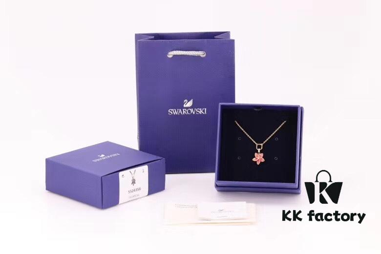 692fe74699f2d84055c8c5e1 Swarovski Pink Bloom Small Flower Collar Necklace