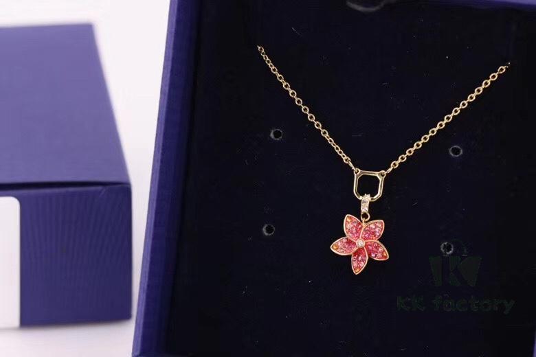 692fe74699f2d84055c8c5e2 Swarovski Pink Bloom Small Flower Collar Necklace