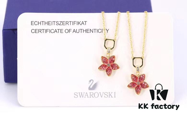 692fe74699f2d84055c8c5e5 Swarovski Pink Bloom Small Flower Collar Necklace