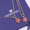 692fe74799f2d84055c8c5e6 Swarovski Pink Bloom Small Flower Collar Necklace