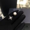 APM Monaco Pearl Earrings Star Octagon Diamond-Paved Gift Single Piece Korean Style Elegant Fashion Shiny