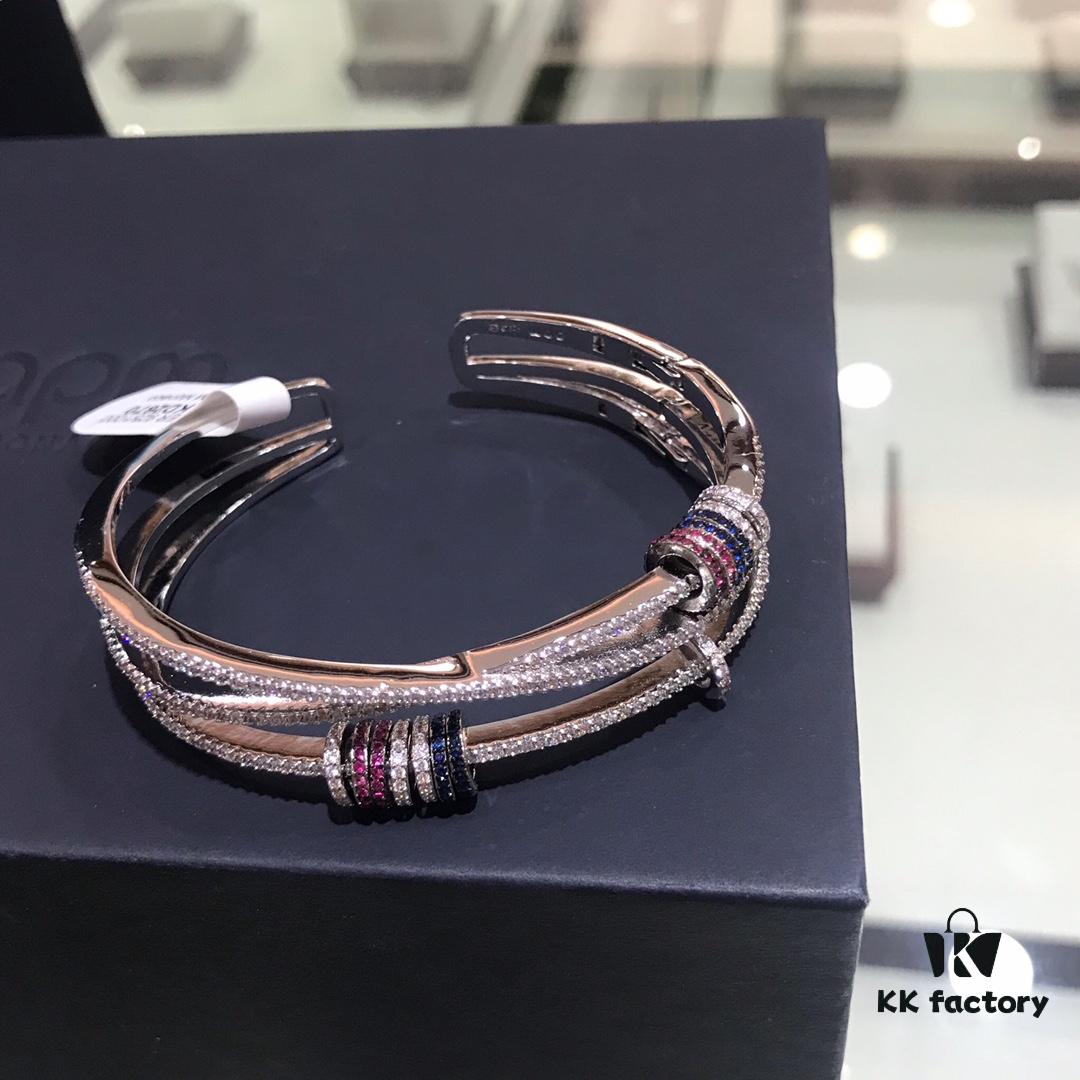 692fe75e99f2d84055c8c611 APM Monaco Colorful Dynamic Small Circle Triple-Open Bangle Bracelet