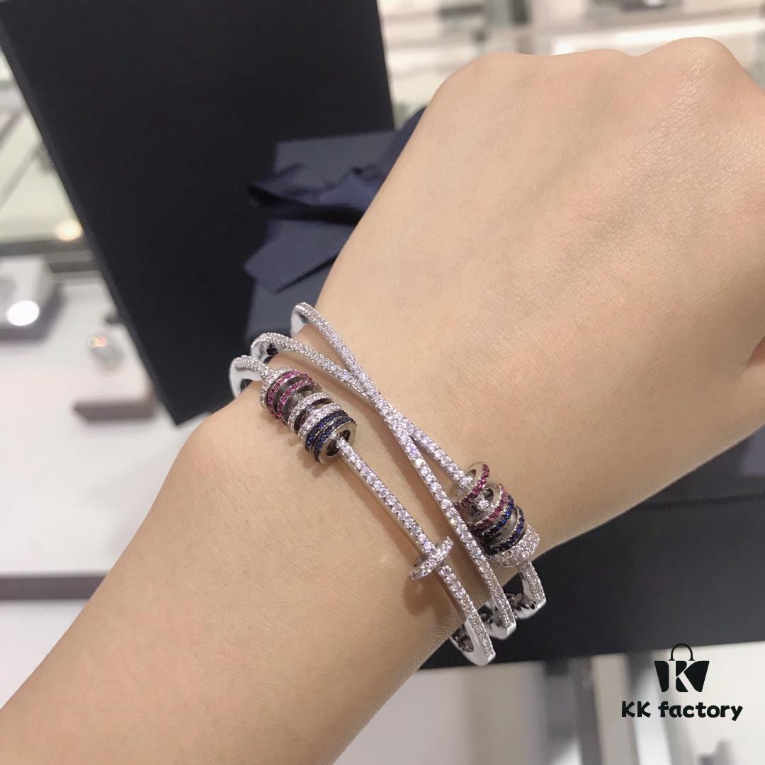 692fe76099f2d84055c8c615 APM Monaco Colorful Dynamic Small Circle Triple-Open Bangle Bracelet