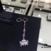 Valentine's Day Recommended Style 🌹 APM Monaco Korean Fashion Asymmetrical Heart Alphabet Doll Earrings Long Tassel Playful Unique Stylish Versatile Earrings