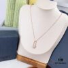 Valentine's Day Recommended Style🎋 APM Monaco Pink Gold-Tone Silver Crystal-Encrusted Pin Necklace