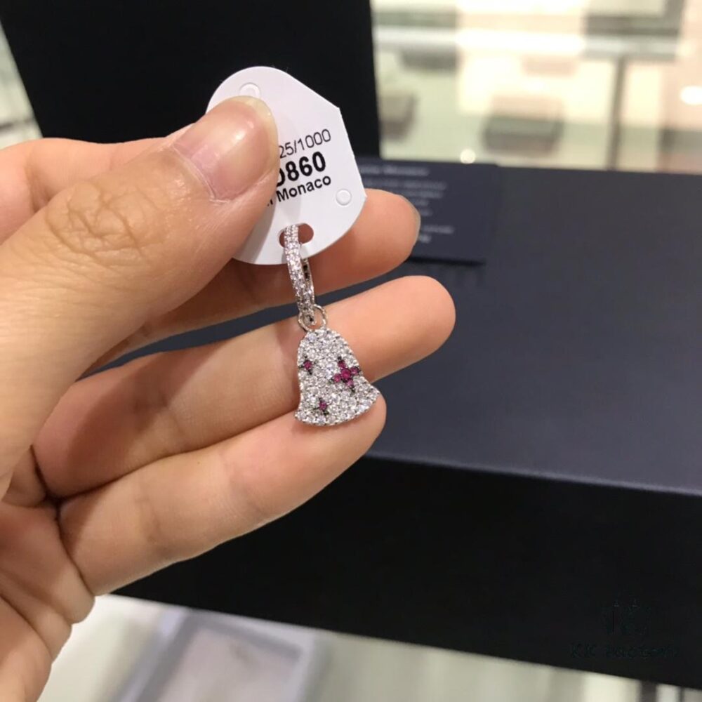July New Arrival 🌹 APM Monaco Women's Lake Blue Wind Chime Single Earring, Fun Silver Jewelry 2019 Summer New Arrival