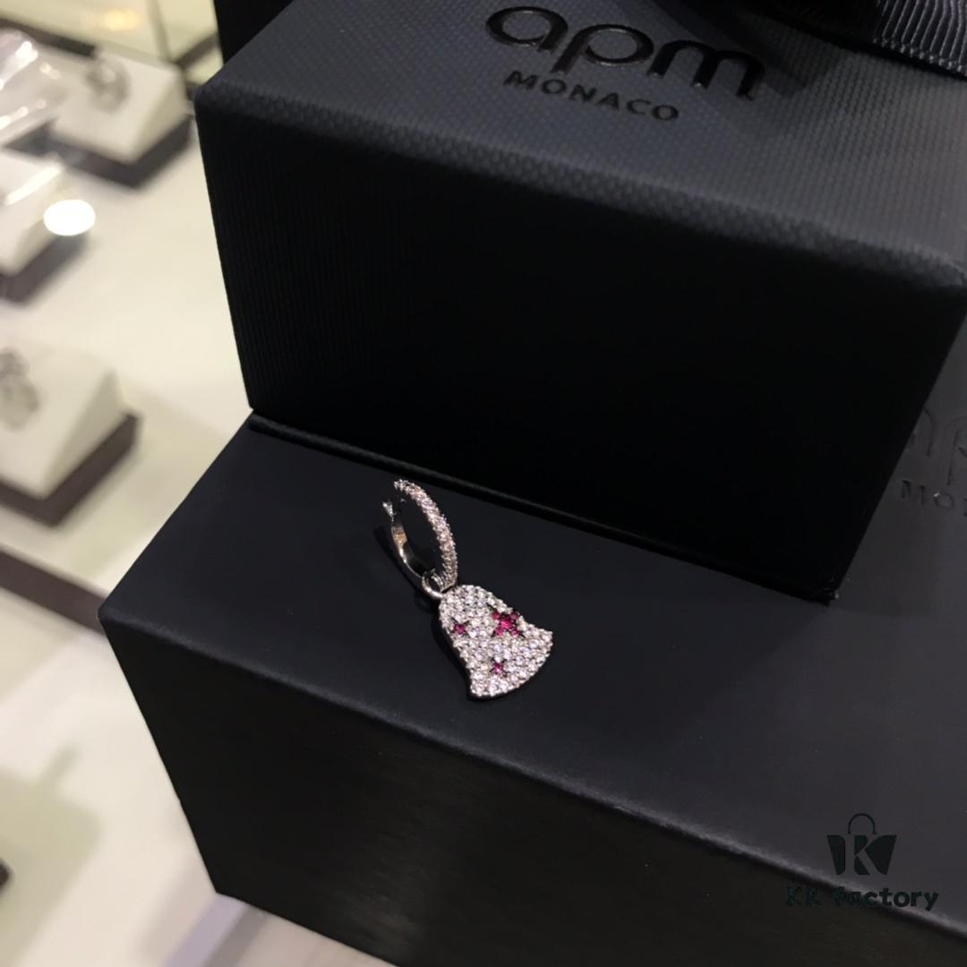 692fe78499f2d84055c8c63e July New Arrival 🌹 APM Monaco Women's Lake Blue Wind Chime Single Earring, Fun Silver Jewelry 2019 Summer New Arrival