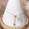 692fe7a899f2d84055c8c664 APM Monaco Silver-Plated Gold-Tone Necklace with Crystal Pendant for Women, Elegant Circular Locket Chain