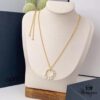 692fe7b199f2d84055c8c670 APM Monaco Gold-Tone Sterling Silver Crystal-Paved Pearl Necklace for Women, Pendant Collar Chain with Adjustable Length