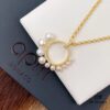 692fe7b399f2d84055c8c675 APM Monaco Gold-Tone Sterling Silver Crystal-Paved Pearl Necklace for Women, Pendant Collar Chain with Adjustable Length