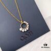 692fe7b499f2d84055c8c676 APM Monaco Gold-Tone Sterling Silver Crystal-Paved Pearl Necklace for Women, Pendant Collar Chain with Adjustable Length
