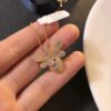 APM Monaco Silver Plated with Gold Bee Necklace with Sparkling Zircon Crystals