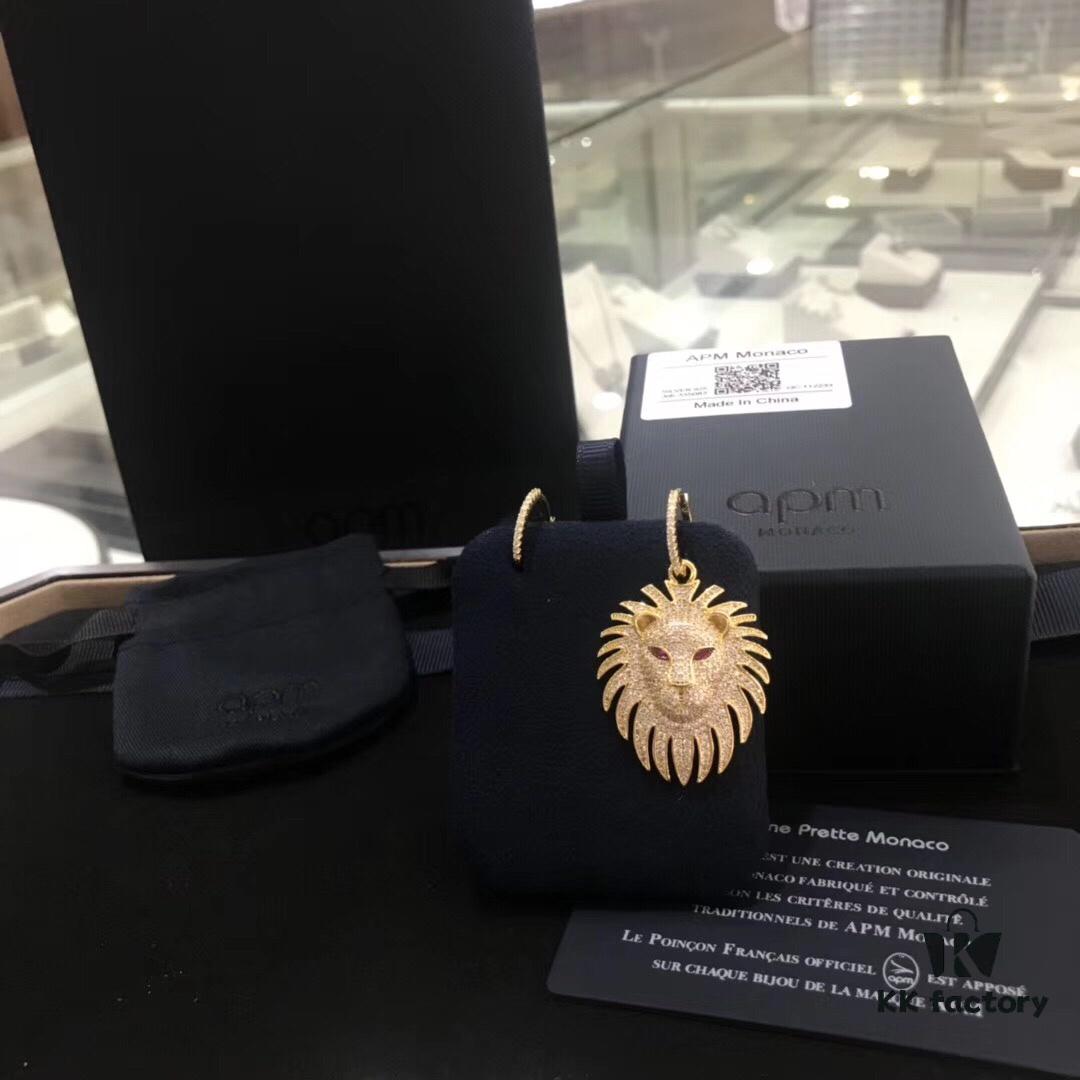 692fe7bd99f2d84055c8c684 APM Golden Lion Asymmetrical Pendant Earrings