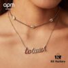 692fe7c199f2d84055c8c68d APM Monaco Letter Necklace for Women, Colored Gold Collarbone Chain, Elegant Jewelry, Retro Pendant Necklaces