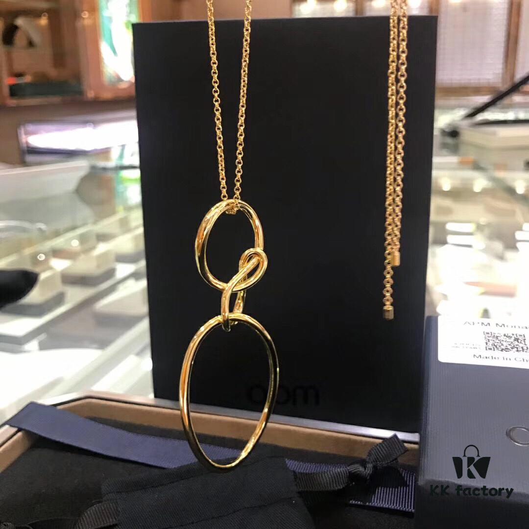 692fe7c499f2d84055c8c690 APM Monaco Necklace for Women, Collarbone Chain, French Minimalist Luxury Jewelry, Vintage Silver Pendant Necklaces