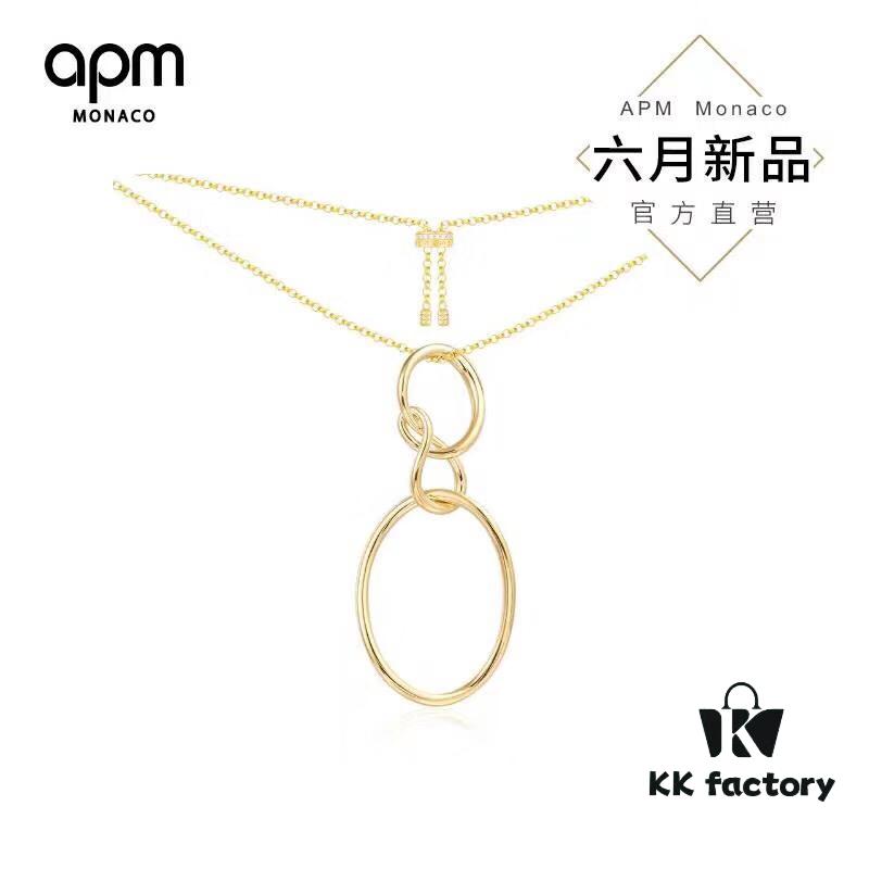 692fe7c499f2d84055c8c693 APM Monaco Necklace for Women, Collarbone Chain, French Minimalist Luxury Jewelry, Vintage Silver Pendant Necklaces