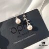 692fe7cb99f2d84055c8c69e APM Monaco Asymmetrical Petal with Freshwater Pearl Earrings, Designer Silver Drop Earrings for Women