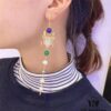 692fe7cc99f2d84055c8c69f APM Asymmetrical Scarab Drop Earrings