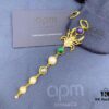 692fe7cf99f2d84055c8c6a3 APM Asymmetrical Scarab Drop Earrings