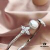 692fe7df99f2d84055c8c6be APM Monaco Sterling Silver Crystal Diamond Mother-of-Pearl Pearl Open Bangle Simple and Elegant Fashion Piece