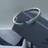692fe7e299f2d84055c8c6c3 APM Monaco JANVIER Collection Silver Plated Mint Green Crystal Crocodile Cute Open Bangle Bracelet for Women