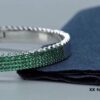 692fe7e399f2d84055c8c6c4 APM Monaco JANVIER Collection Silver Plated Mint Green Crystal Crocodile Cute Open Bangle Bracelet for Women