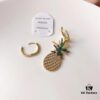 692fe7ea99f2d84055c8c6cf GLNaza Same Style‼️ APM Monaco Pineapple Earrings Golden Asymmetric Long Earrings for Women, Ins-Style Pineapple Pendant Earrings, Elegant Fashion Silver Jewelry, 925 Sterling Silver with Micro-Paved Crystals Gold Plated, Latest Counter New Arrival, Returnable if Not Satisfied, Complete Packaging