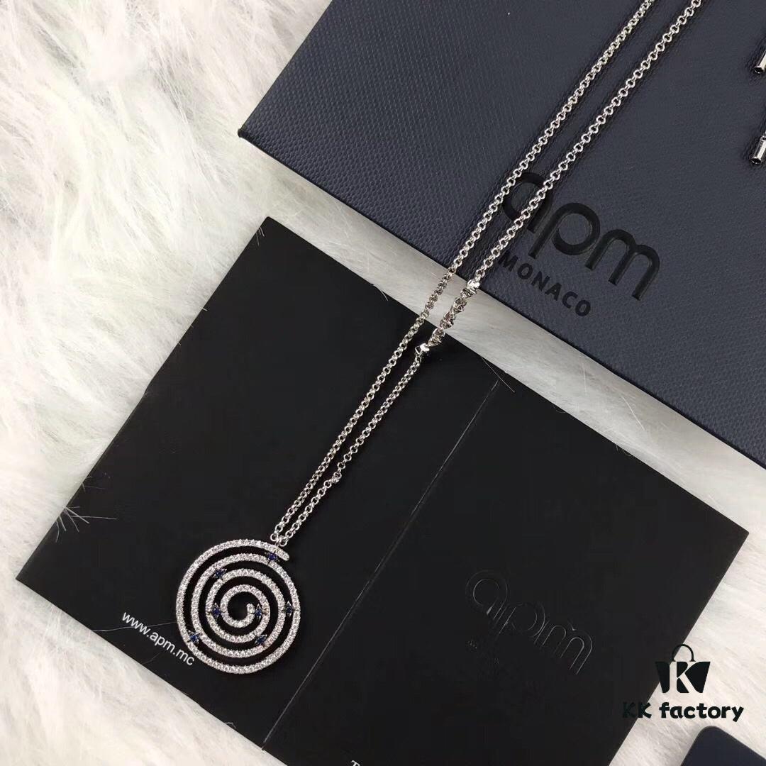 692fe7f399f2d84055c8c6da APM Monaco MANDALA Necklace, Sweater Chain, Pendant for Collarbone – Mysterious Infinity Circle, Continuation of the Beauty of Life