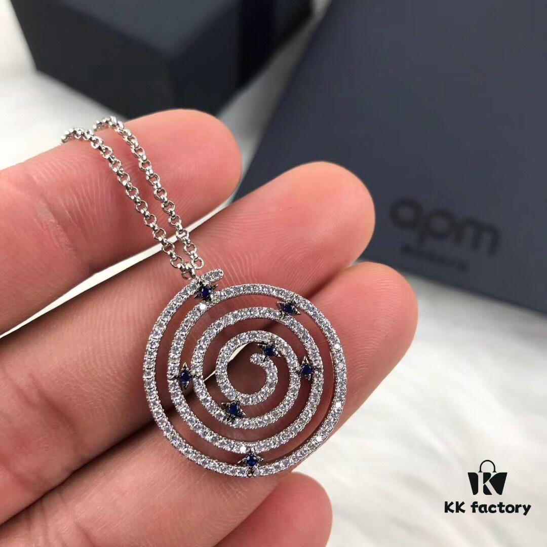 692fe7f999f2d84055c8c6e2 APM Monaco MANDALA Necklace, Sweater Chain, Pendant for Collarbone – Mysterious Infinity Circle, Continuation of the Beauty of Life