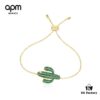 APM Monaco Sterling Silver Cactus Bracelet with Colorful Crystal Zirconia