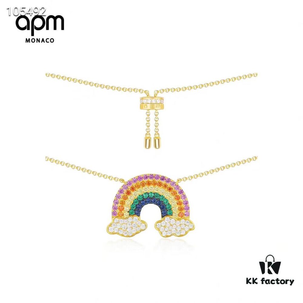 692fe80899f2d84055c8c6f5 APM Monaco Silver Asymmetrical Rainbow Earrings with Colorful Crystal Zirconia, 925 Sterling Silver