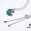692fe81399f2d84055c8c6fd APM Monaco Silver Plated Mint Green Crystal 'PAC' Necklace for Women, Choker Style, Fashionable with Retro Charm