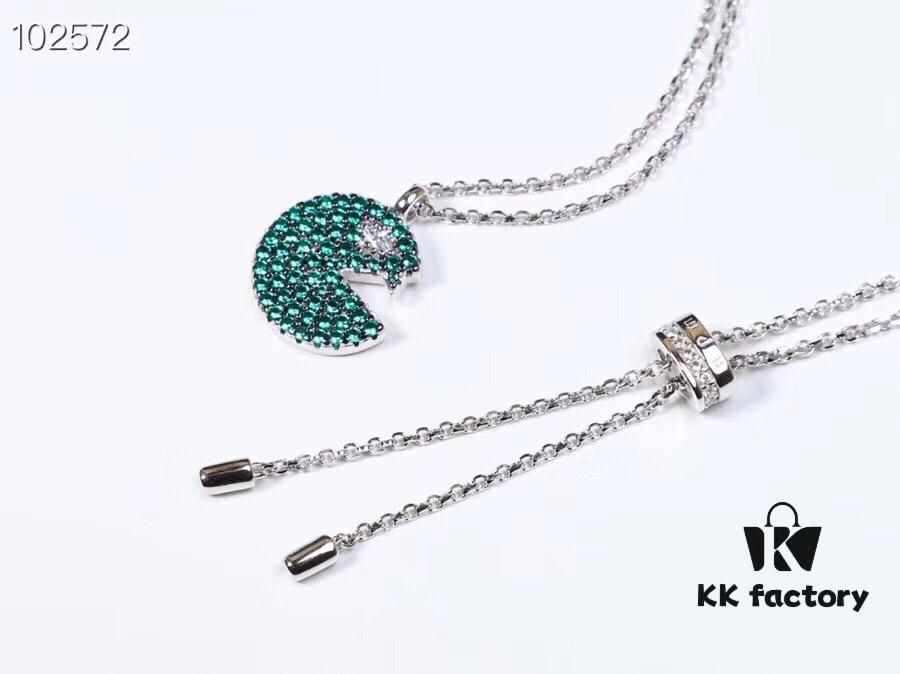 692fe81399f2d84055c8c6fd APM Monaco Silver Plated Mint Green Crystal 'PAC' Necklace for Women, Choker Style, Fashionable with Retro Charm