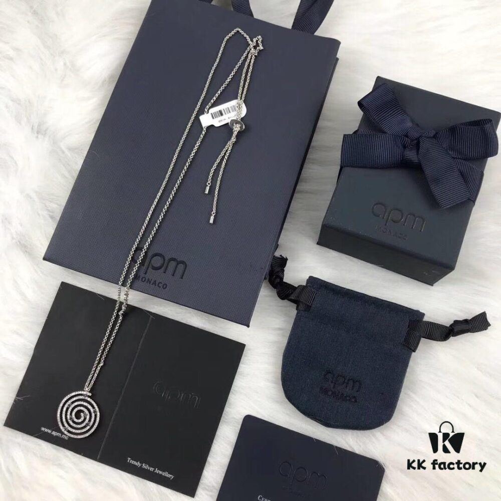 692fe81599f2d84055c8c700 APM Monaco MANDALA Necklace, Sweater Chain, Pendant for Collarbone – Mysterious Infinity Circle, Continuation of the Beauty of Life