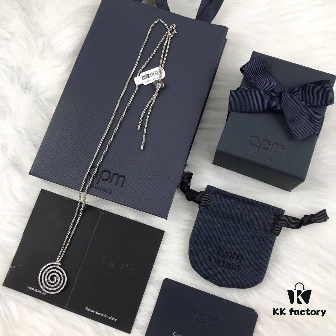 692fe81599f2d84055c8c700 APM Monaco MANDALA Necklace, Sweater Chain, Pendant for Collarbone – Mysterious Infinity Circle, Continuation of the Beauty of Life