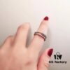 692fe81699f2d84055c8c702 APM Monaco Double Layer Interlocking Ring in S925 Sterling Silver, Dyed Heat and Liu Shishi's Style, US Size 6-7-8