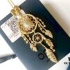 692fe81f99f2d84055c8c713 APM Monaco Gold-Tone Silver Crystal Dreamcatcher Vintage Minimalist Fashion Statement Necklace for Women
